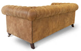 Monty Rustic Leather Chesterfield