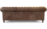 Monty Rustic Leather Chesterfield