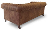 Monty Rustic Leather Chesterfield