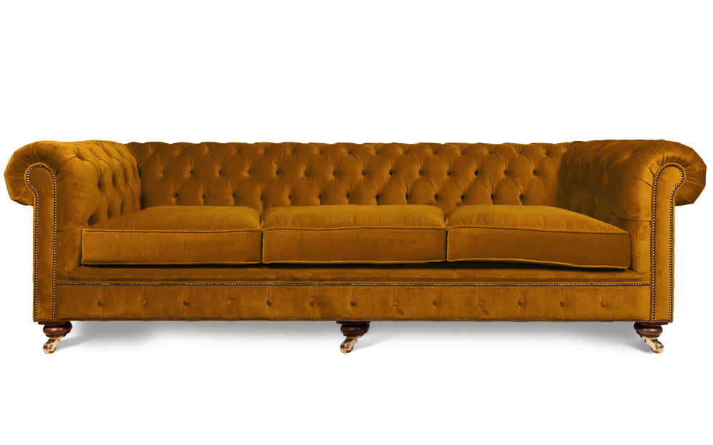 Monty 100% cotton   5 seater Chesterfield in Honey 
