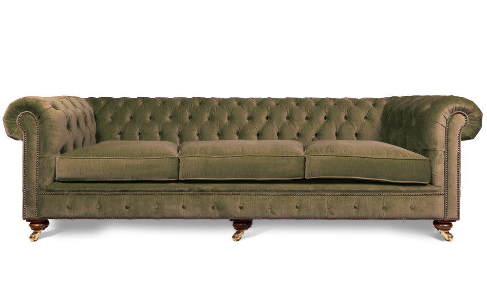 Monty 100% cotton   5 seater Chesterfield in Sage 
