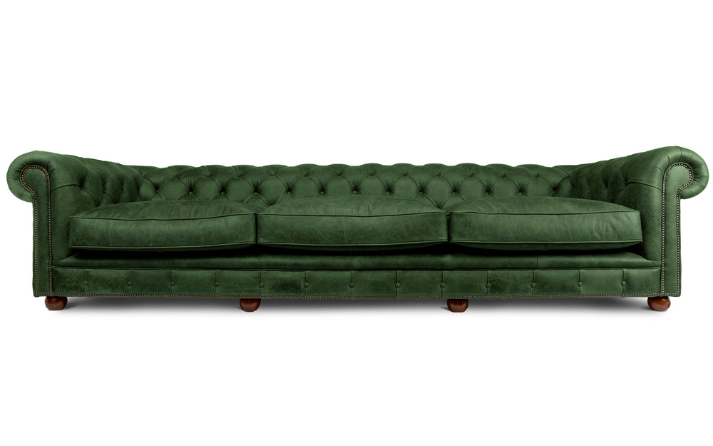 Oakley    5 seater Chesterfield in Green Vintage leather
