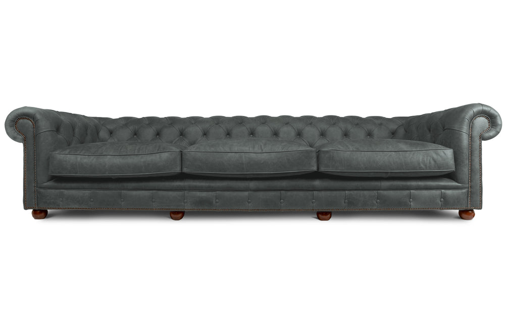 Oakley    5 seater Chesterfield in Grey Vintage leather
