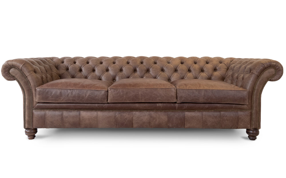 Florence    5 seater Chesterfield in Dark brown Vintage leather
