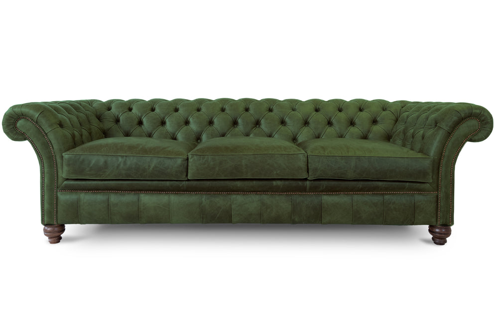 Florence    5 seater Chesterfield in Green Vintage leather
