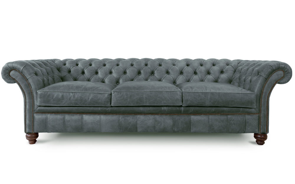 Florence    5 seater Chesterfield in Grey Vintage leather
