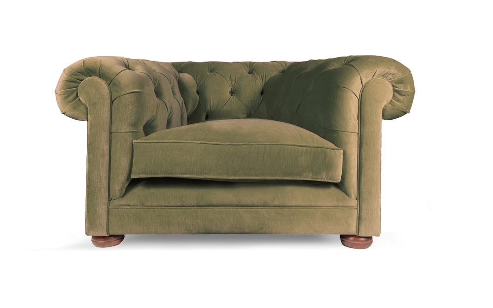  huxley 100% cotton  1 seater Chesterfield in Sage 
