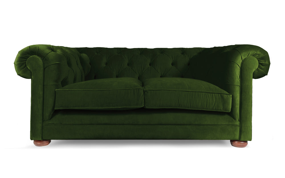  huxley 100% cotton  2 seater Chesterfield in Green 
