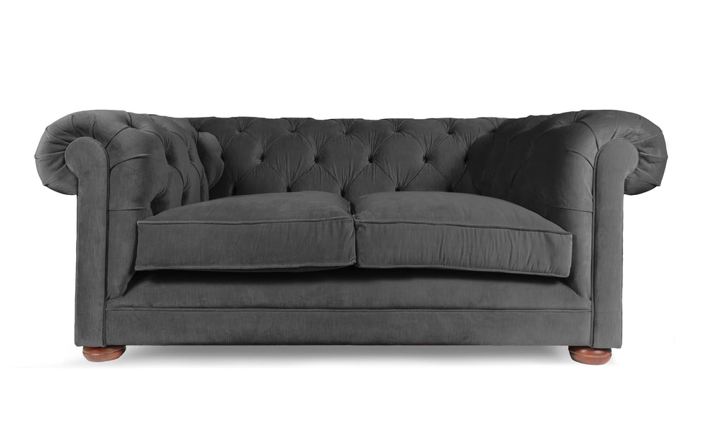  huxley 100% cotton  2 seater Chesterfield in Grey 
