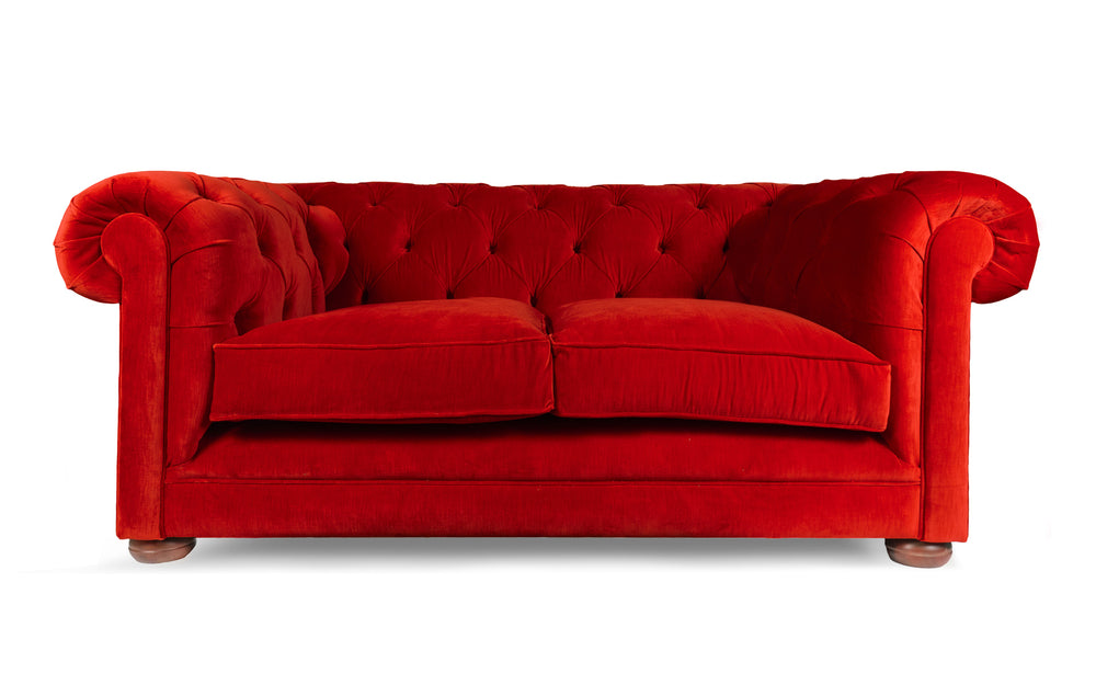 Red chesterfield store 2 seater sofa