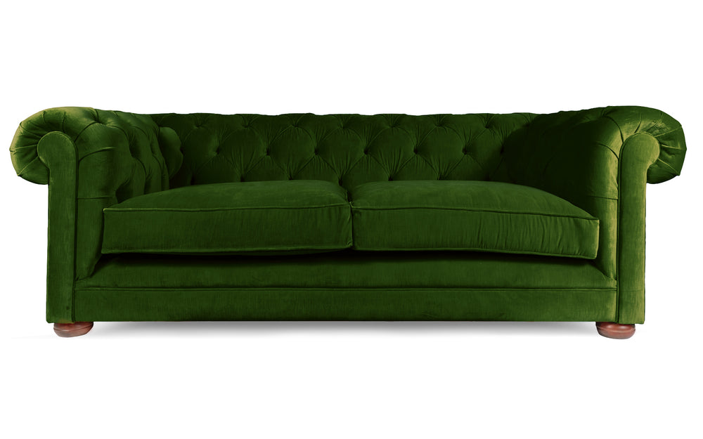  huxley 100% cotton  3 seater Chesterfield in Green 
