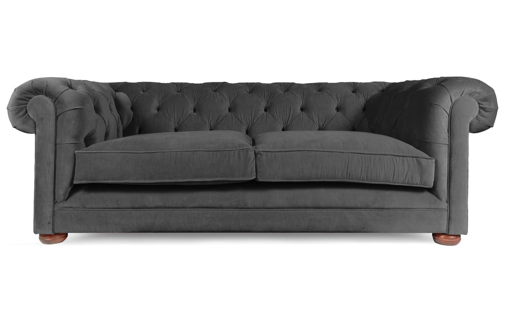  huxley 100% cotton  3 seater Chesterfield in Grey 
