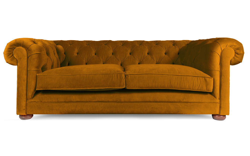  huxley 100% cotton  3 seater Chesterfield in Honey 
