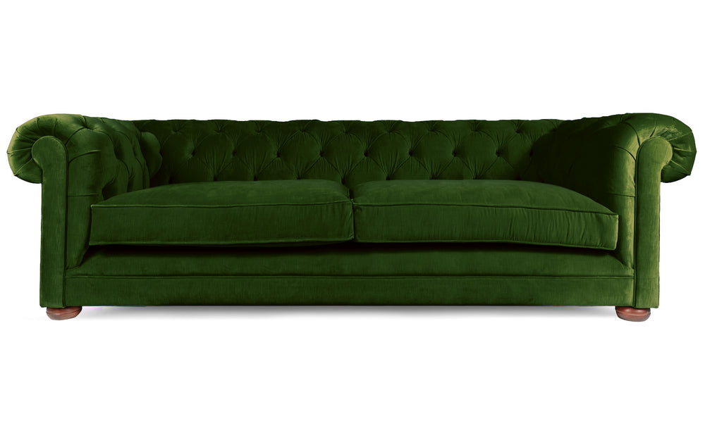  huxley 100% cotton  4 seater Chesterfield in Green 

