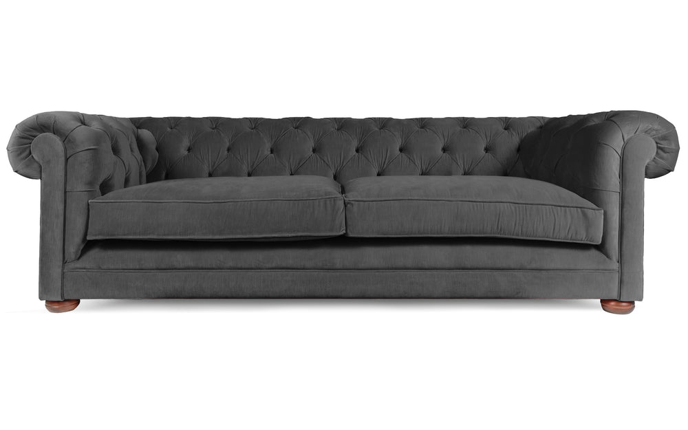  huxley 100% cotton  4 seater Chesterfield in Grey 
