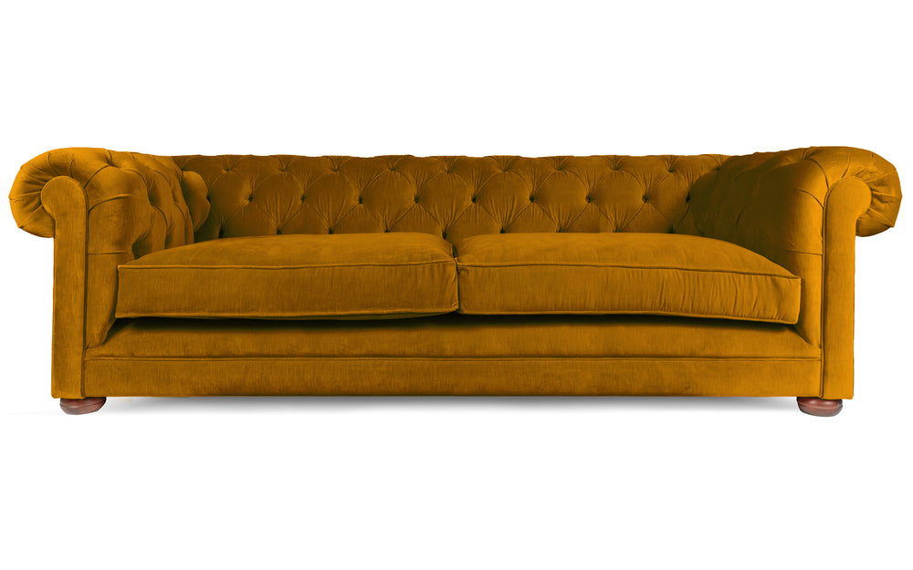 huxley 100% cotton  4 seater Chesterfield in Honey 
