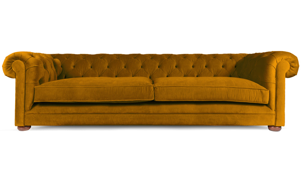  huxley 100% cotton  5 seater Chesterfield in Honey 
