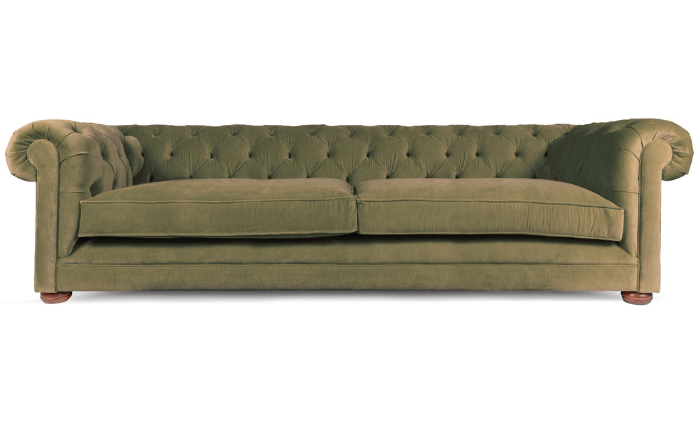  huxley 100% cotton  5 seater Chesterfield in Sage 

