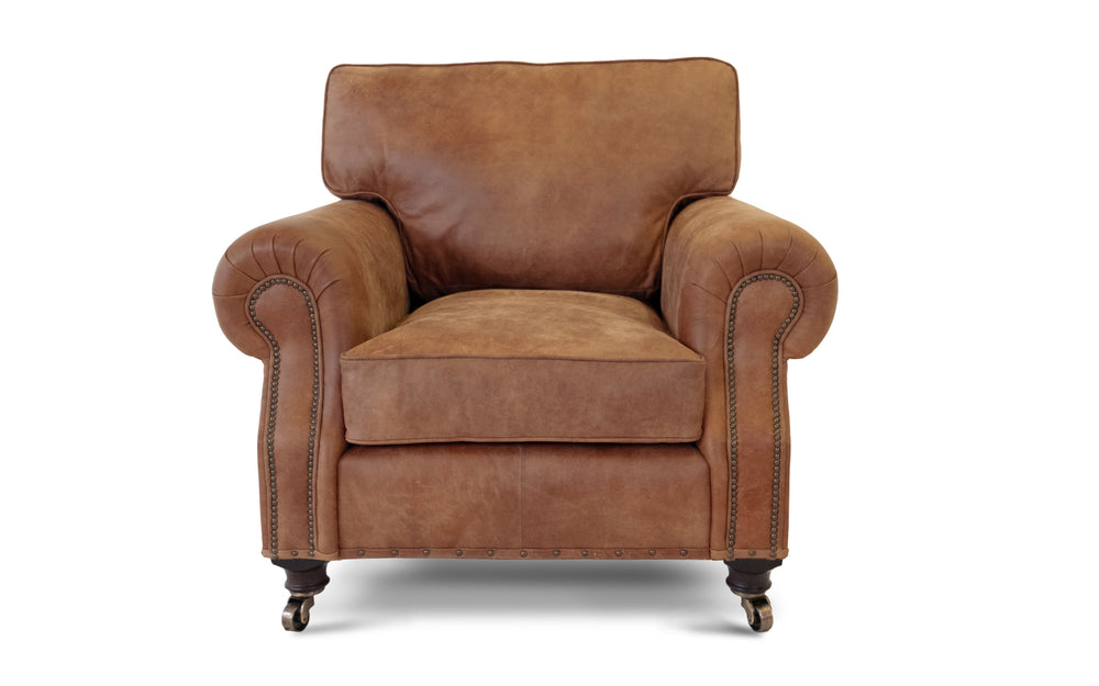 Birdie    Chair in Fox tail Rustic leather
