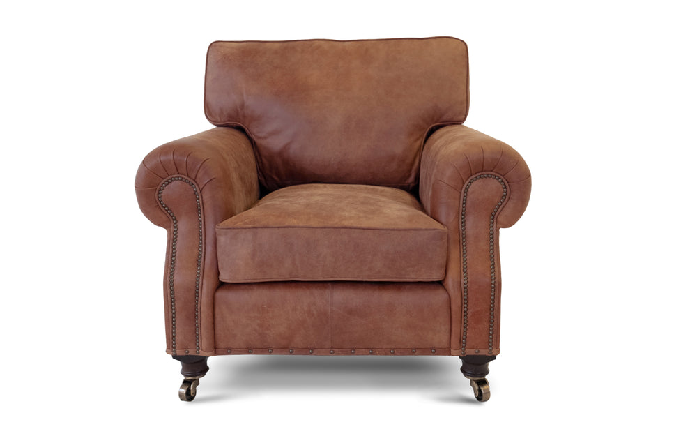 Birdie    Snuggler Sofa in Tawny Rustic leather
