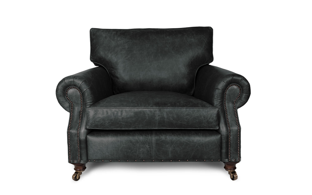 Birdie    Chair in Black Vintage leather
