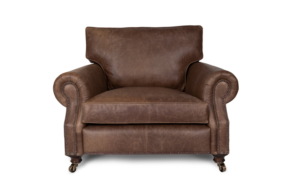Birdie    Chair in Dark brown Vintage leather
