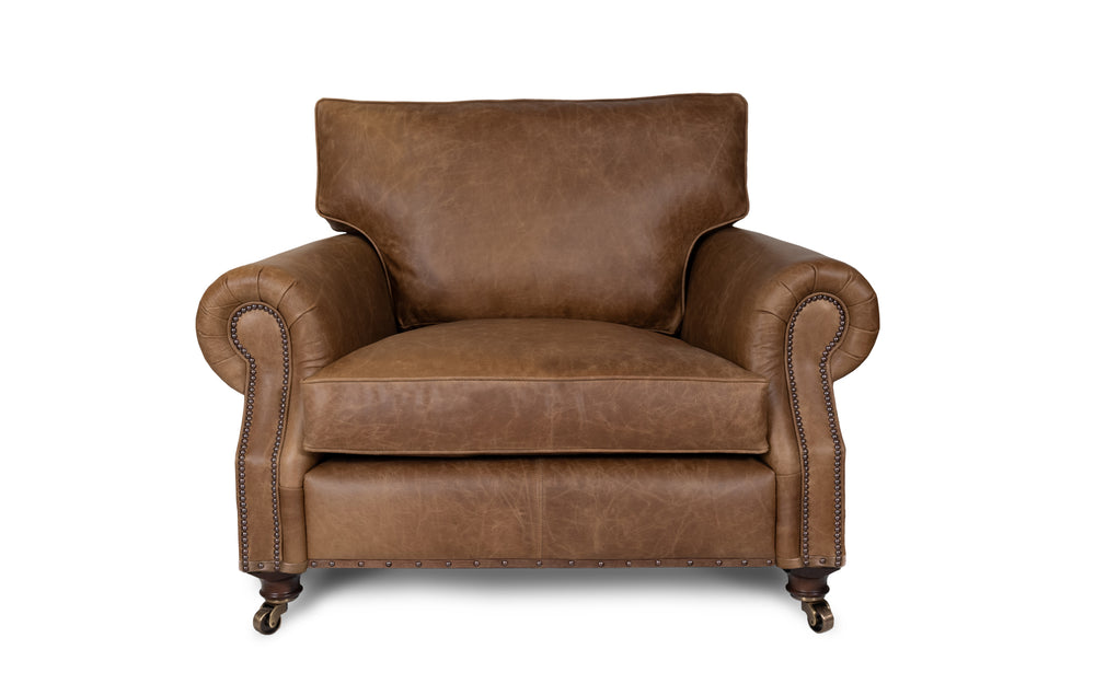 Birdie    Snuggler Sofa in Honey Vintage leather
