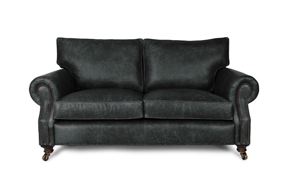 Birdie    2 seater small Sofa in Black Vintage leather
