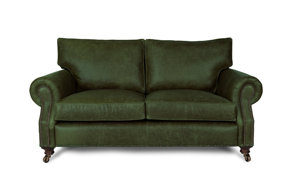 Birdie    2 seater small Sofa in Green Vintage leather
