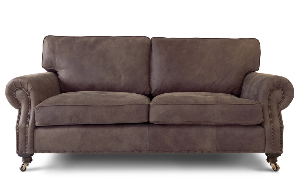 Birdie    3 seater Sofa in Cocoa Rustic leather
