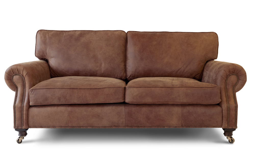 Birdie    4 seater Sofa in Tawny Rustic leather

