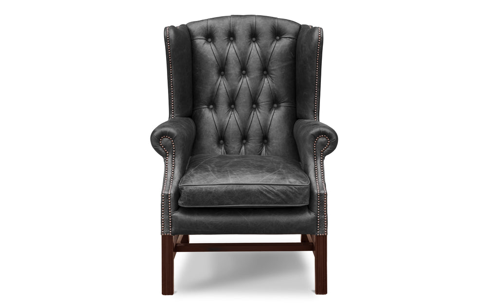Black and white wingback chair deals