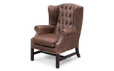 Elsie Vintage Leather Wing Back Chair